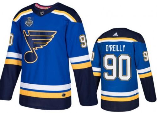 Men's St. Louis Blues #90 Ryan O'Reilly Blue 2019 Stanley Cup Champions Stitched NHL Jersey